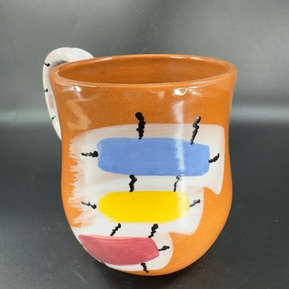Vintage‎ 1988 Roberta Waterman Hand Made Oversize Coffee Mug Cup Made In Chicago